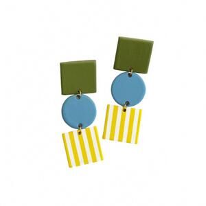NEW SUNSHINE TIENDA women's boardwalk earrings in green